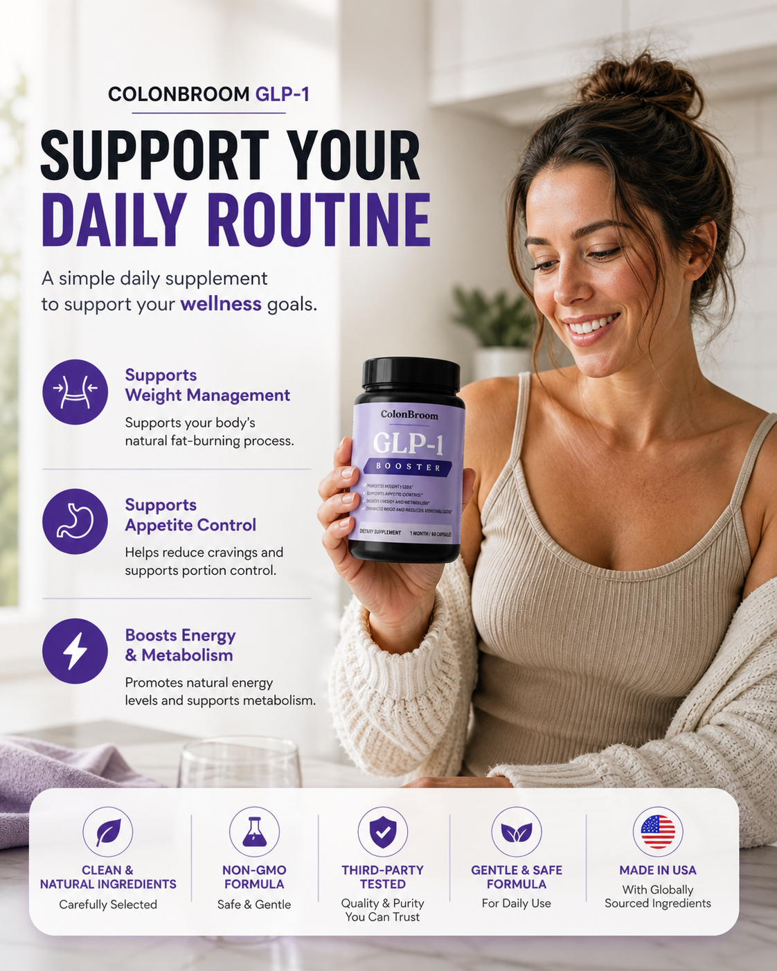 ColonBroom GLP-1 Booster Ingredients and Benefits