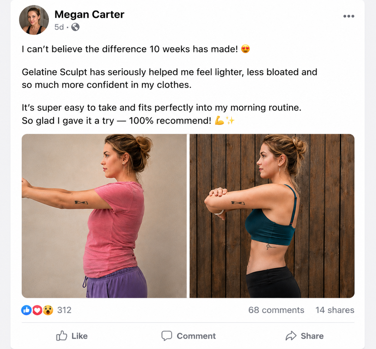 Real Gelatine Sculpt user post on Facebook
