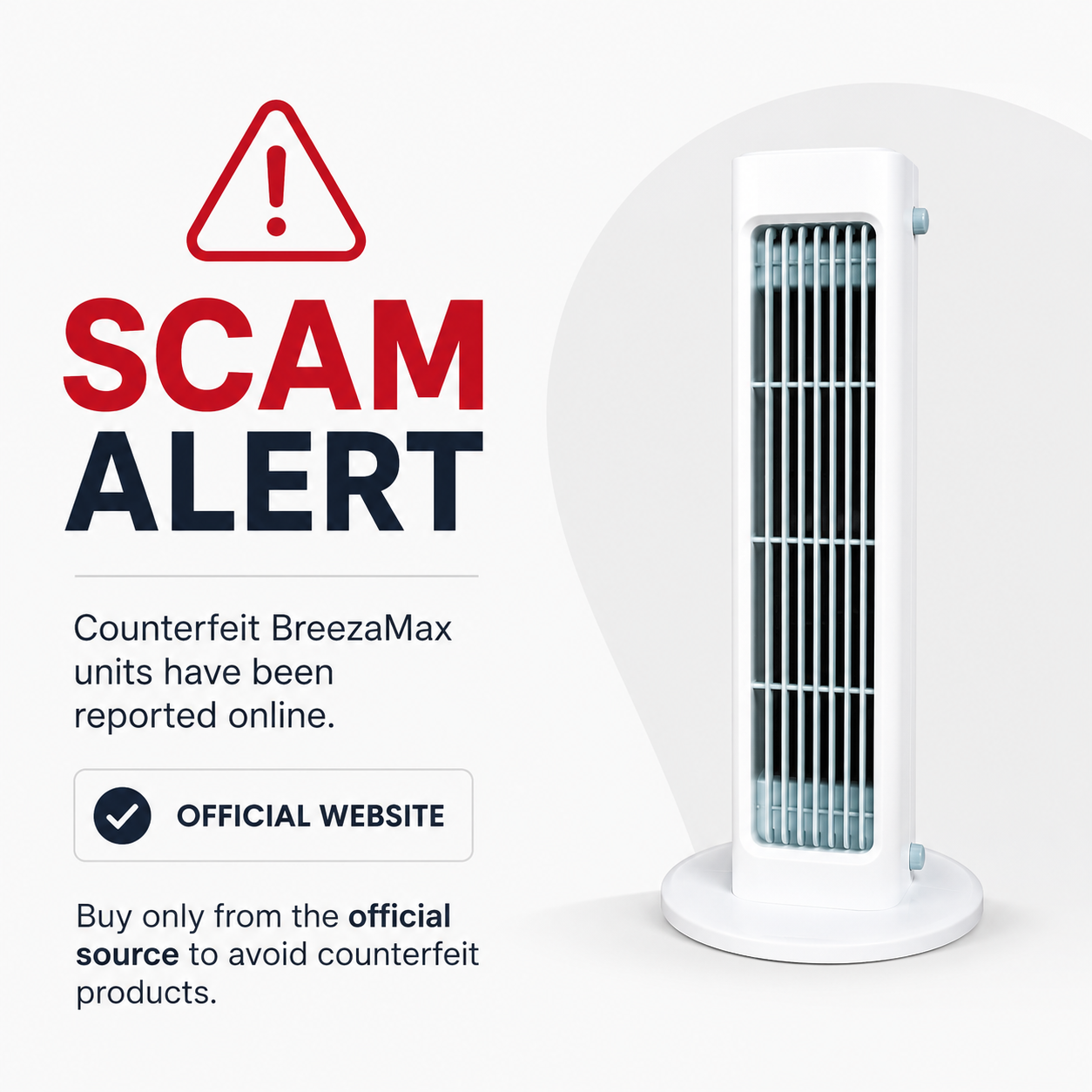 Qinux BreezaMax scam warning — only buy from the official website