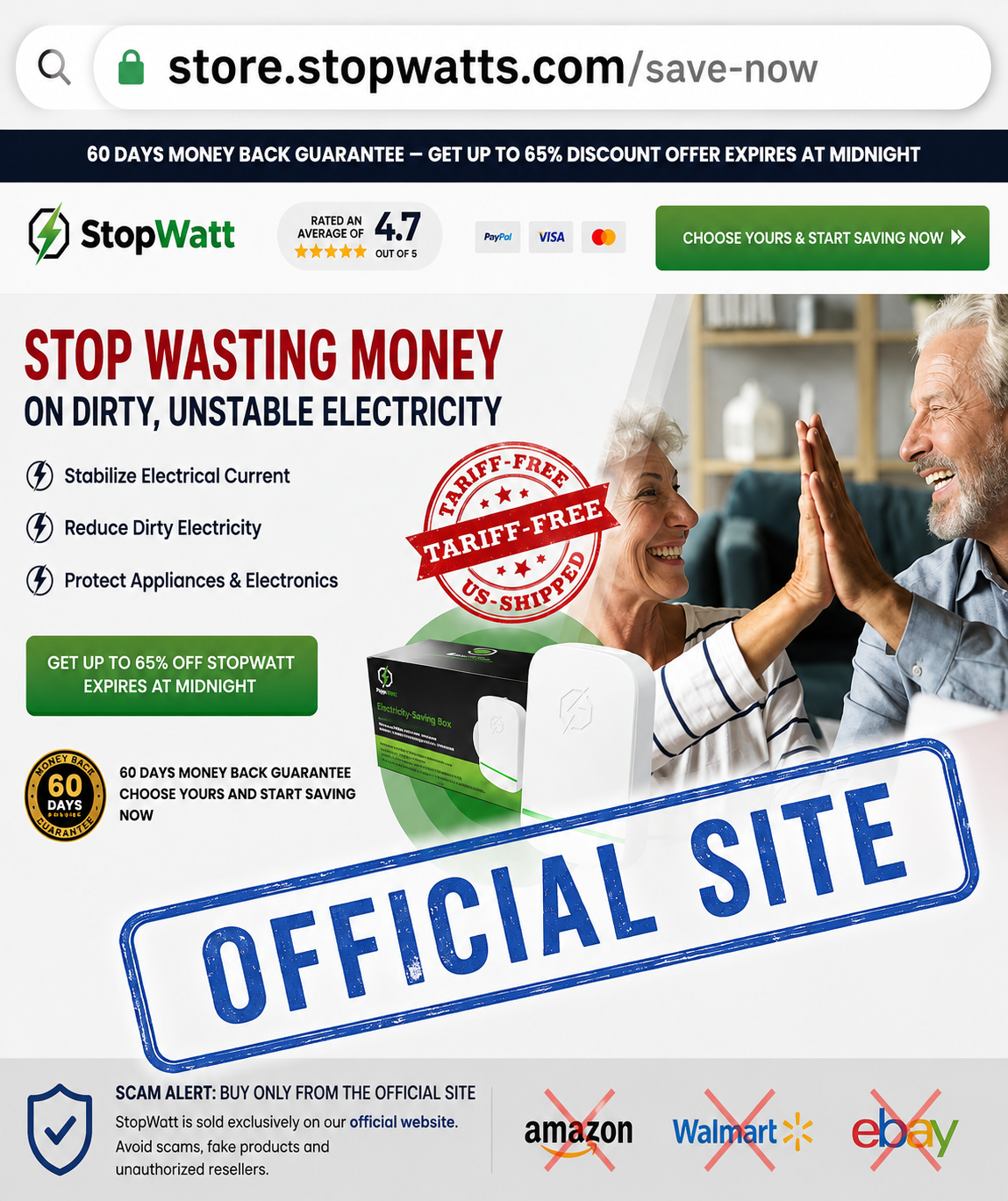 Buy StopWatt only from the official website