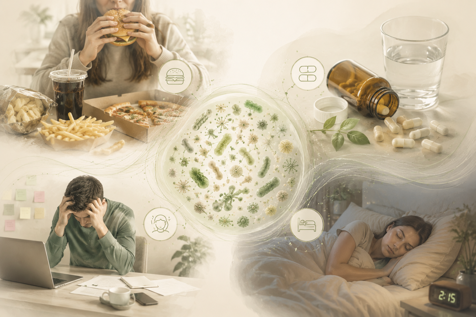 Main contributing factors to gut bacteria imbalance
